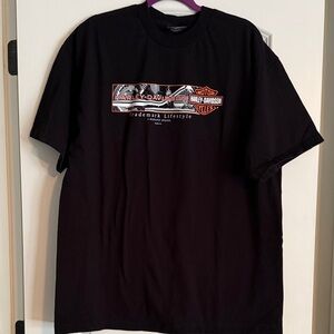 Harley-Davidson Black and Orange Graphic Tee